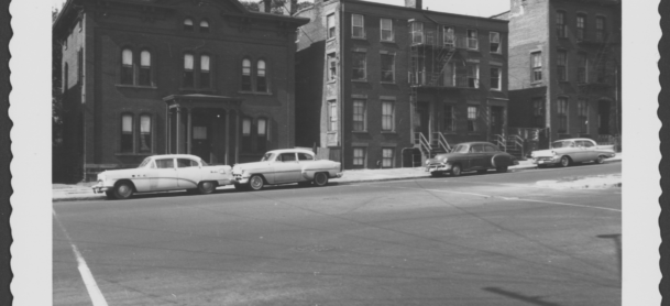 S side Court St looking SW corner NE, Plane St