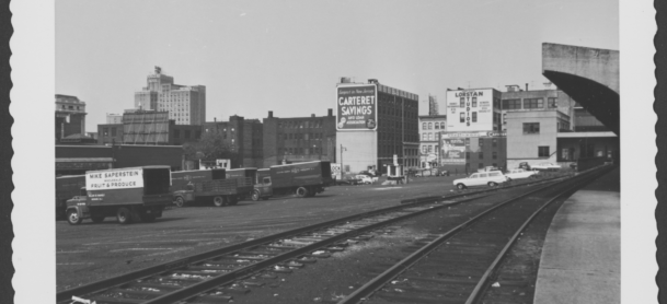 Central Railroad Depot & truck yard on Lafayette looking SW from Mulberry is now the Prudential Arena.